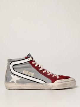 Penstar Golden Goose Slide sneakers in worn leather and suede